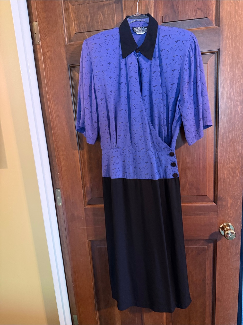 All That Jazz size 9 Juniors Vintage Secretary dress periwinkle/black